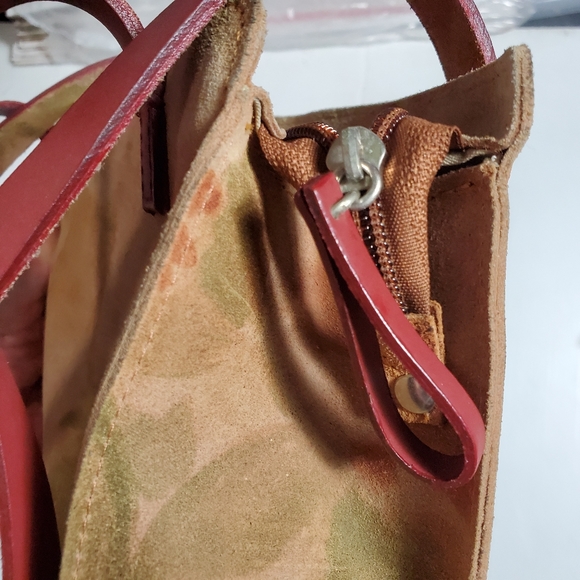 Sk!n Purse Small Leather with Leaf Print - Picture 5 of 8